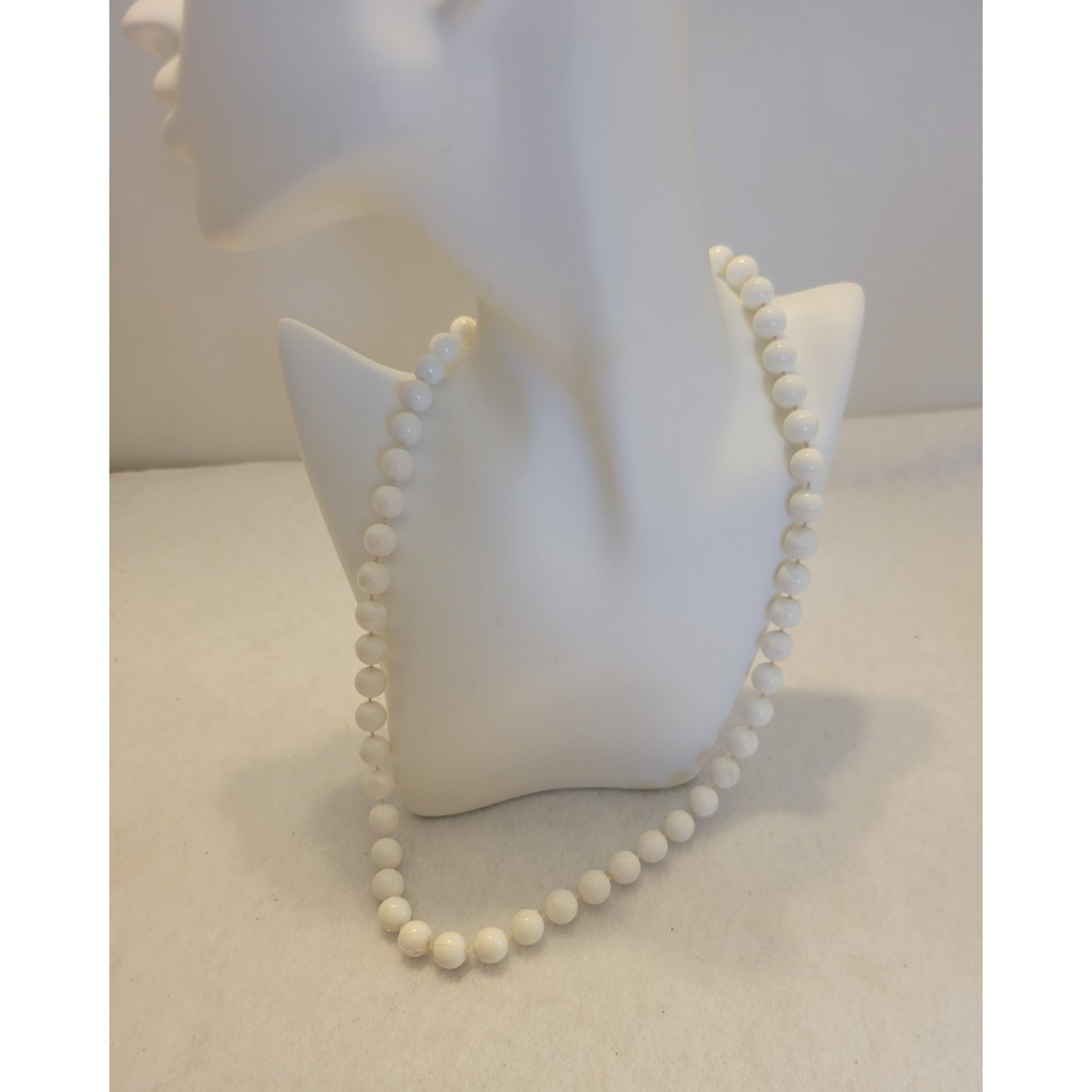 Necklace Lot of 4 Vtg Retro Faux Pearl Beaded Gold Black White Beads Minimalist