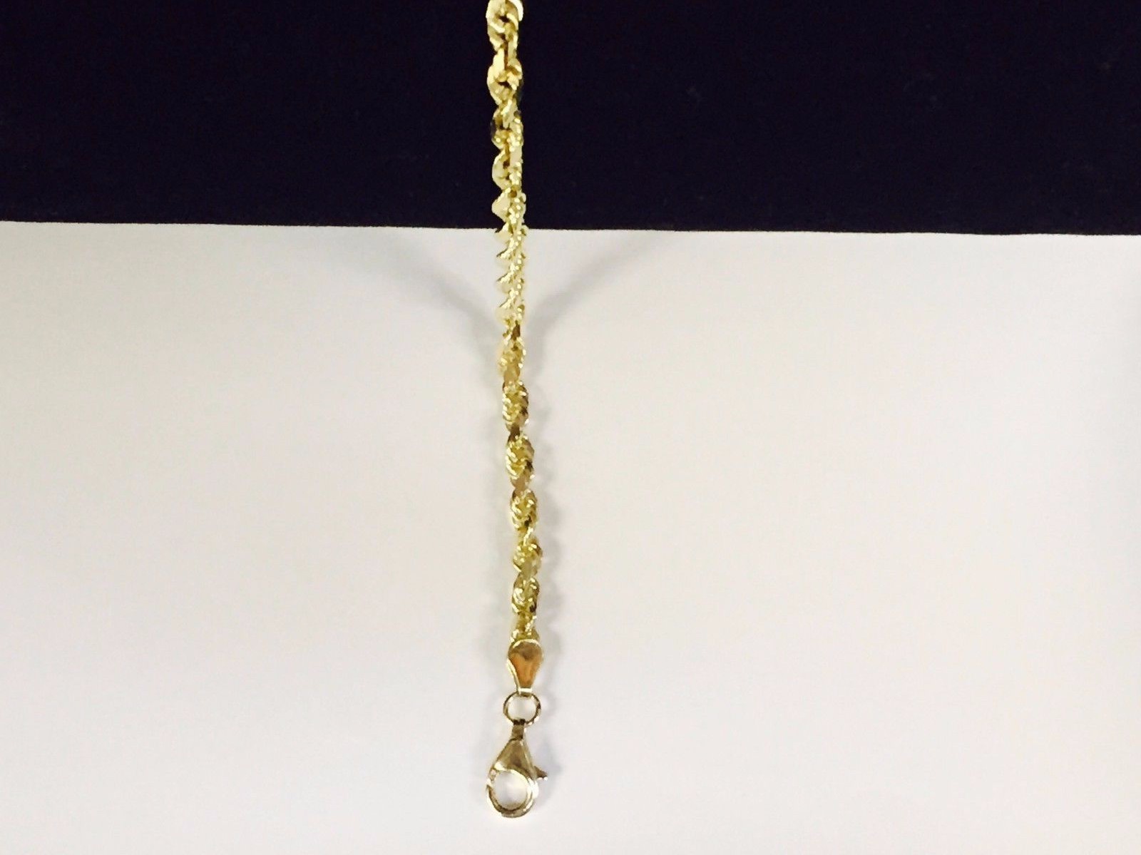 10k Yellow Gold 22″ Solid Diamond Cut Rope Chain Necklace 5 mm 27 Grams