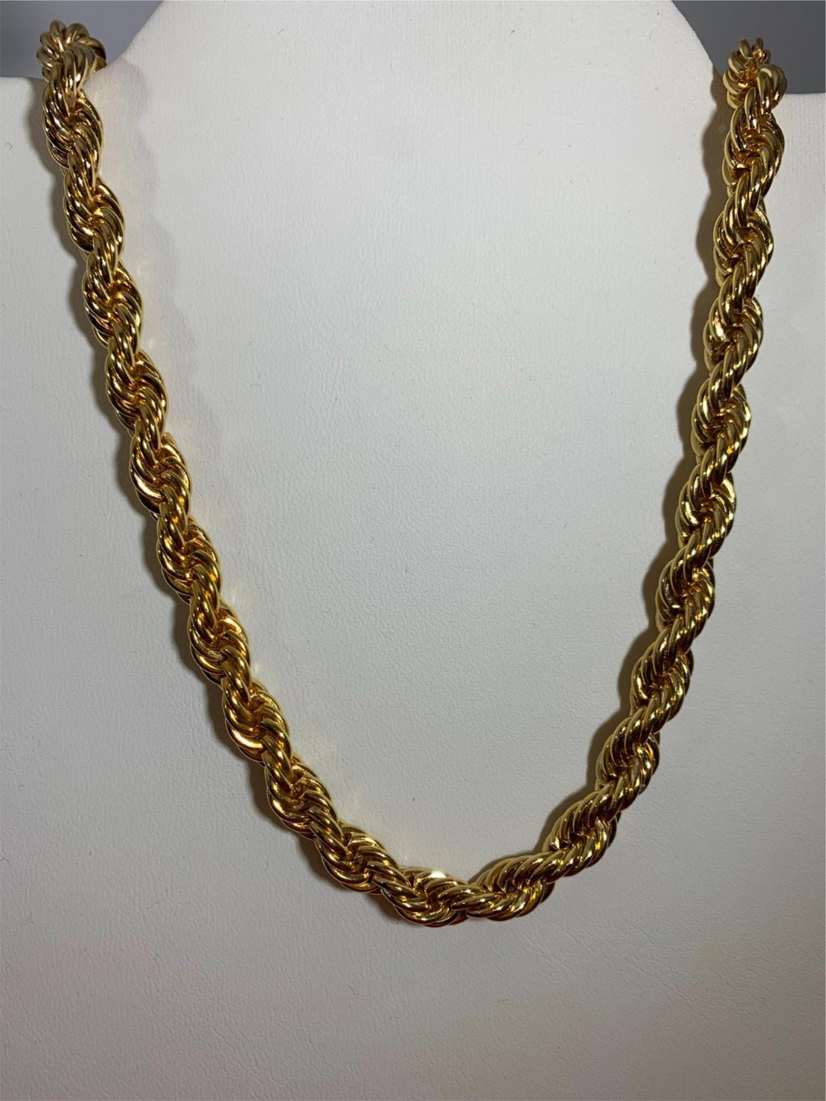 24 INCH 14kt GOLD PLATED 7mm ROPE RUN DMC HIP HOP CHAIN NECKLACE