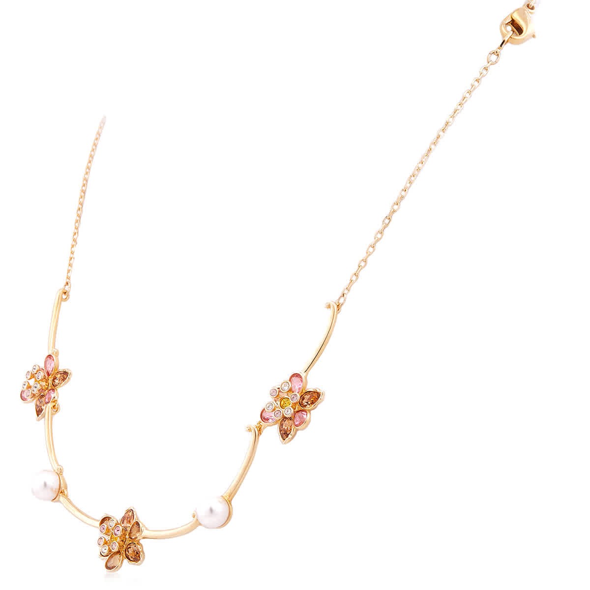 Swarovski Idyllia Crystal Pearl Flower Necklace
