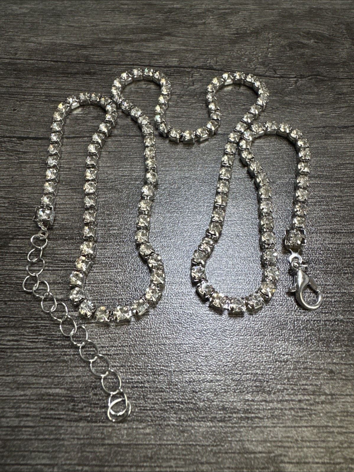 22 in Premium VVS1 sparkling Shiny tennis crystal Chain Necklace Jewelry Casual