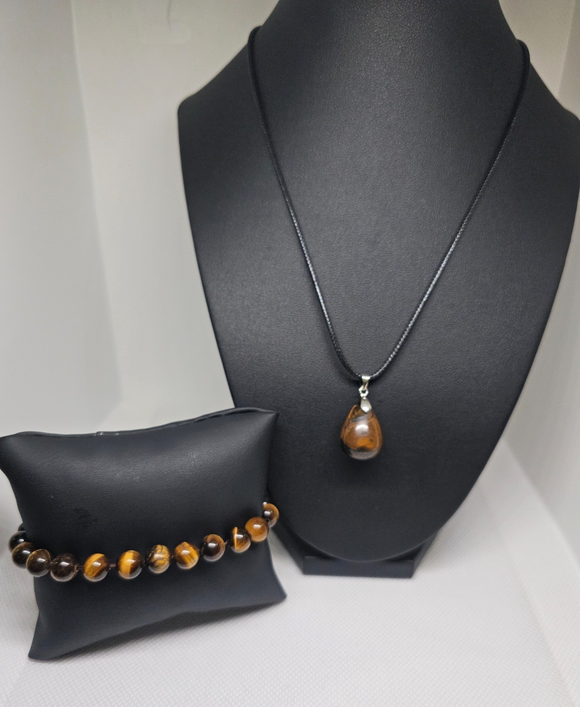 PULSERA Y COLLAR OJO DE TIGRE CUARZO / Tiger’s Eye QUARTZ PROTECCION SUERTE