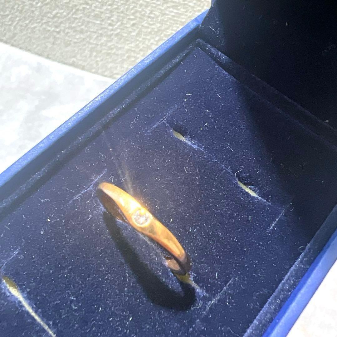 Swarovski Gold Ring 15号 Swan Mark, Polished, No Box