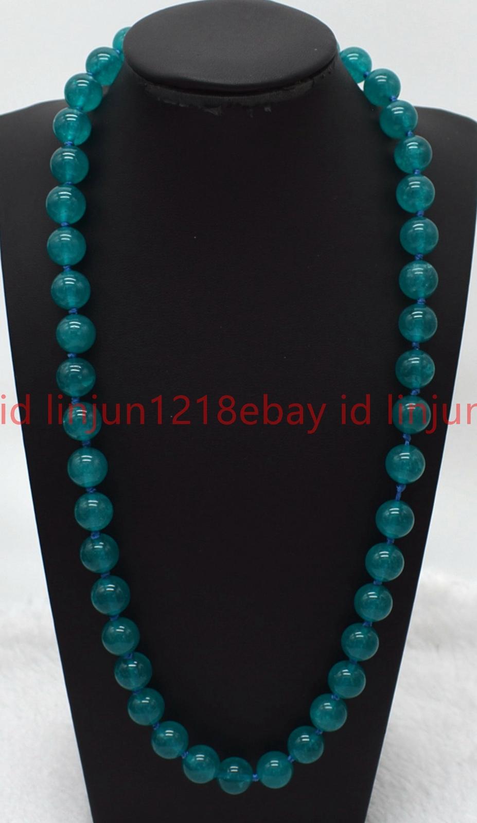 Fashion Natural 6/8/10mm Blue Amazonite Round Gemstone Beaded Necklace 16-28in