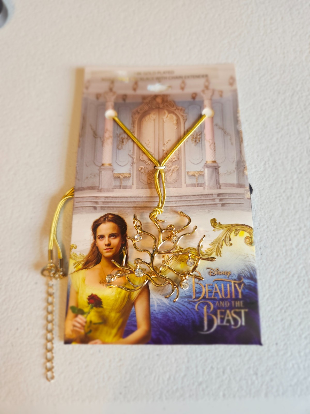 BEAUTY and THE BEAST 14K gold plated necklace