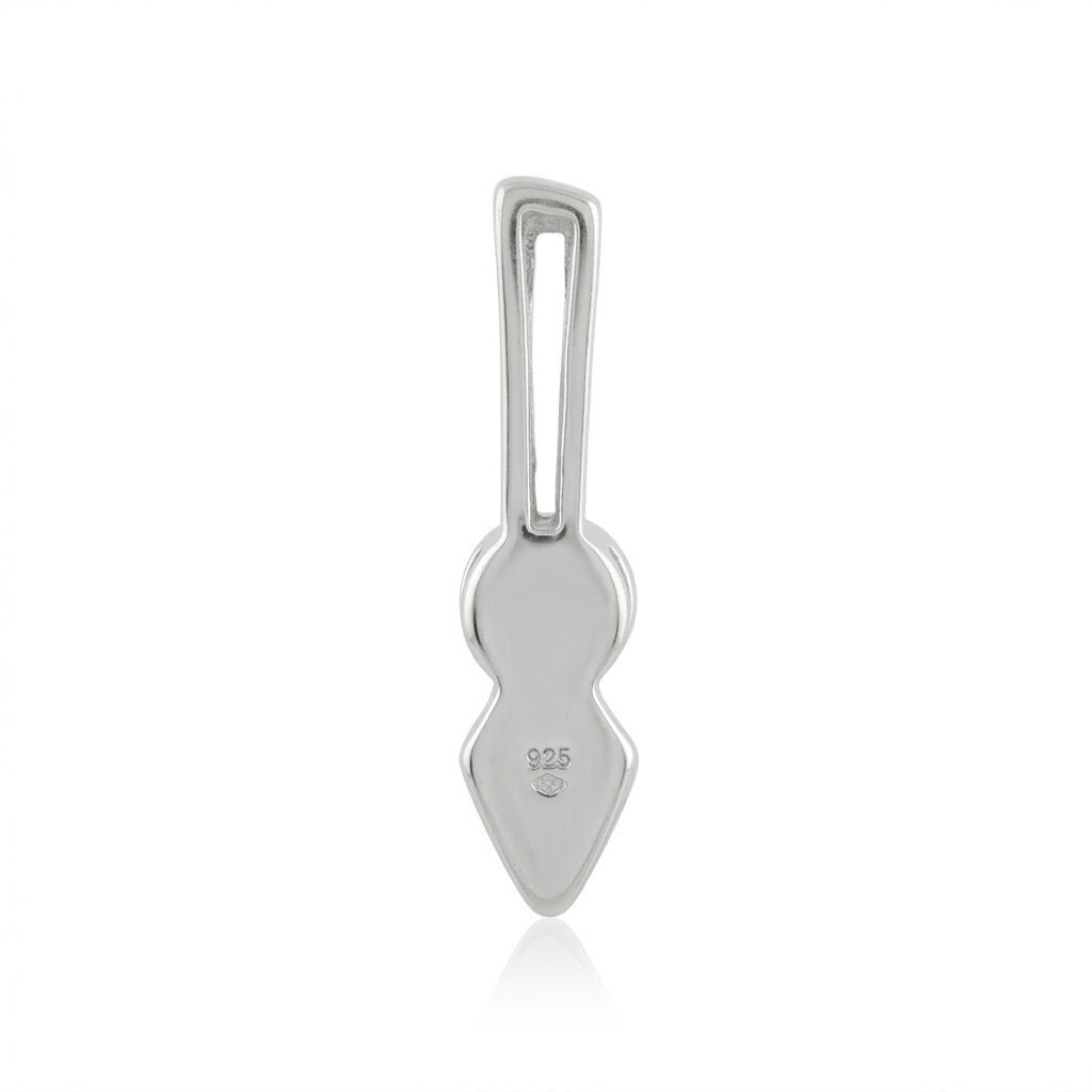 Cambodian Zircon Pendant in 925 Sterling Silver – Elegant Round Cut 0.572ct