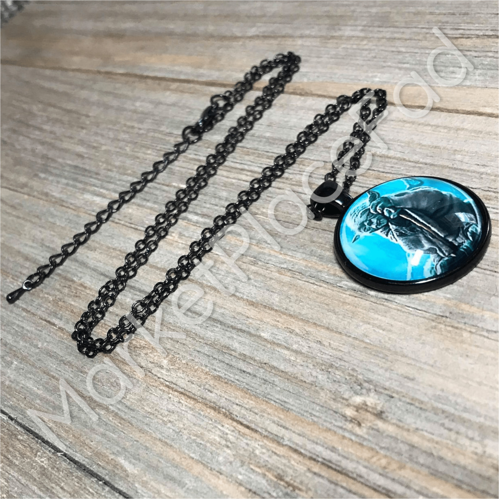 Star Wars Necklace Pendant Cabochon Silver Black Bronze Chain Original YODA