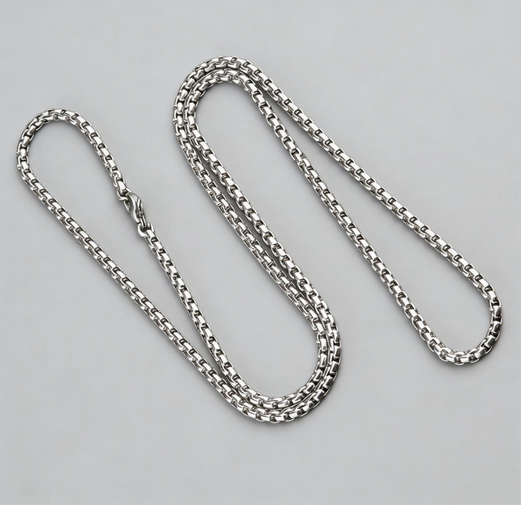 Fashion 2.5mm Silver Plated Box Chain Versatile Necklace Bare Chain 45cm