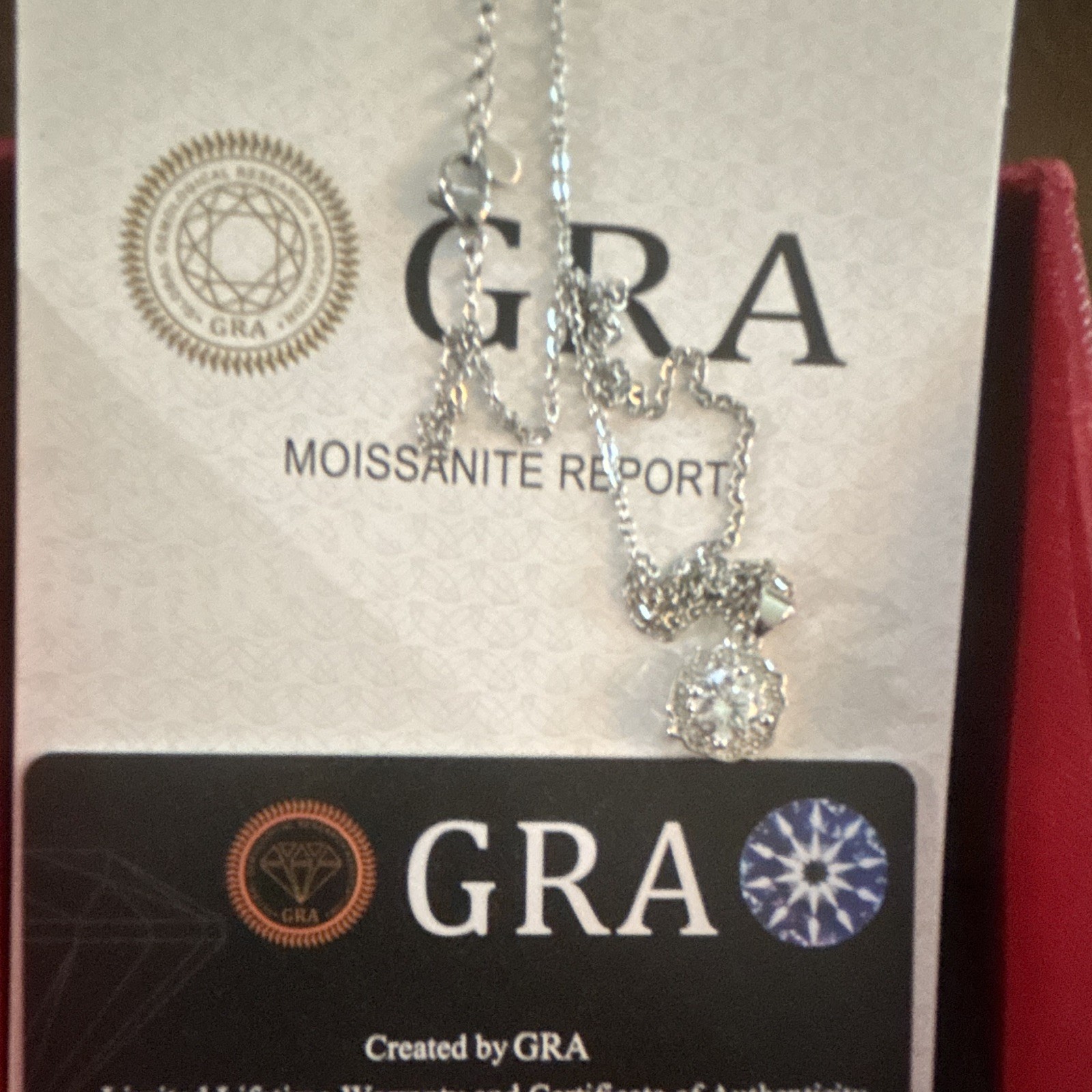 GRA Lab-Created Moissanite Round Pendant Charm Necklace Silver Cable Chain