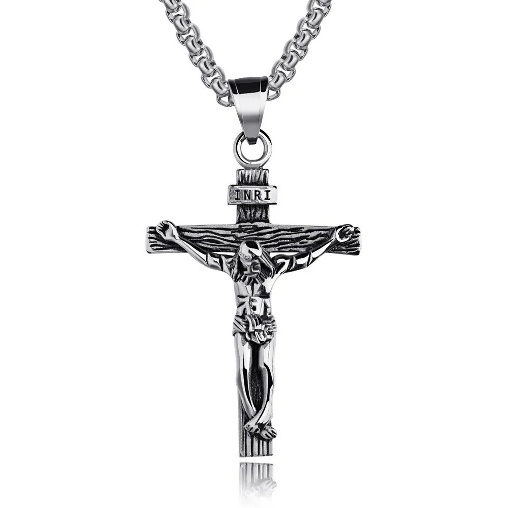 Cross Pendant Necklace 18K Gold Plated Jewelry for Women