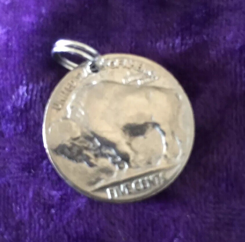 Buffalo Indian Head Nickel Coin Jewelry Pendant Charm-Vintage Antique