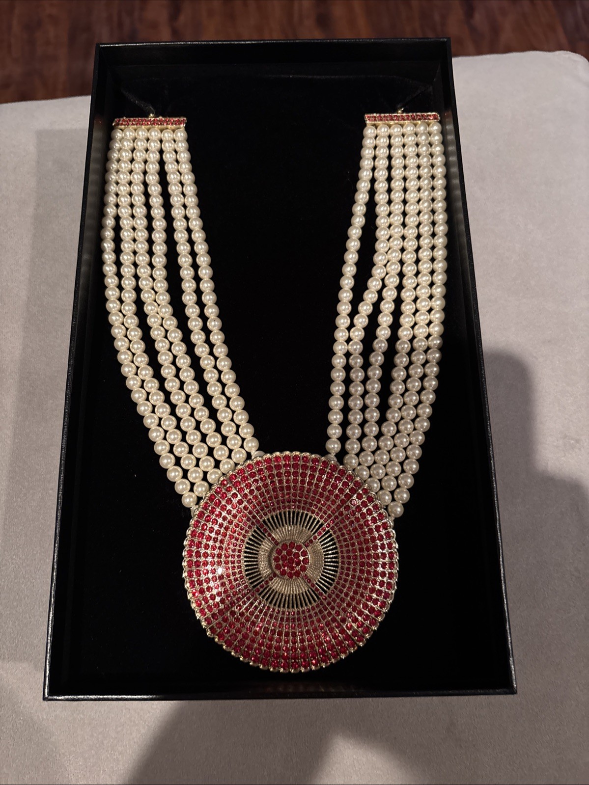 HEIDI DAUS®”Belgian Disc” Beaded Crystal Art Deco Necklace