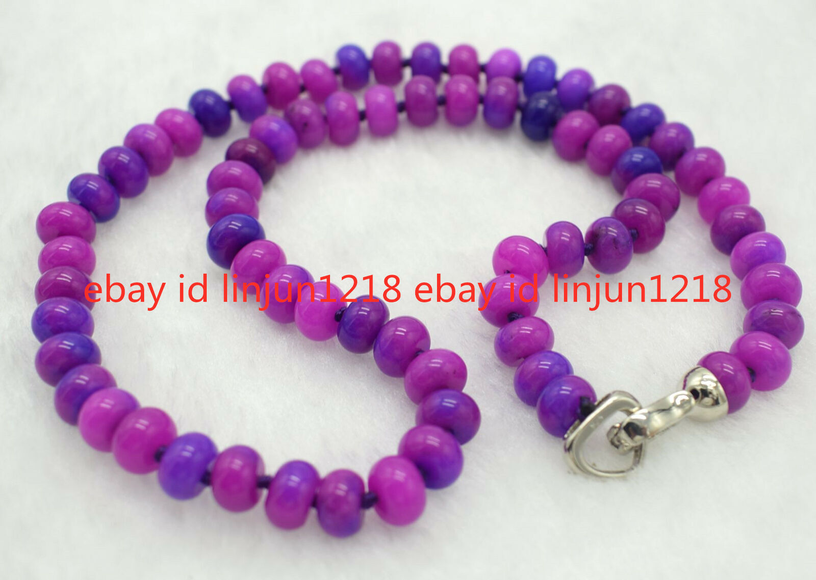 5x8mm Natural Purple Sugilite Rondelle Gemstone Beads Necklace 14-36 in