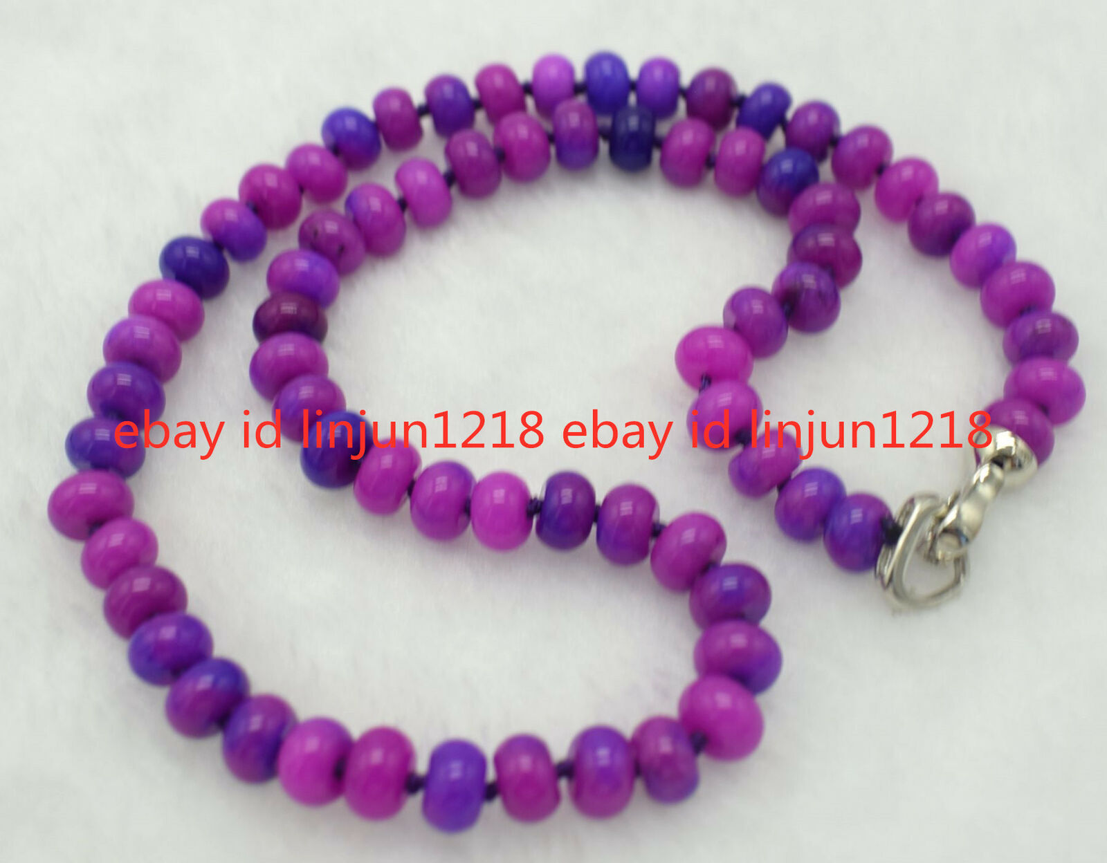 5x8mm Natural Purple Sugilite Rondelle Gemstone Beads Necklace 14-36 in