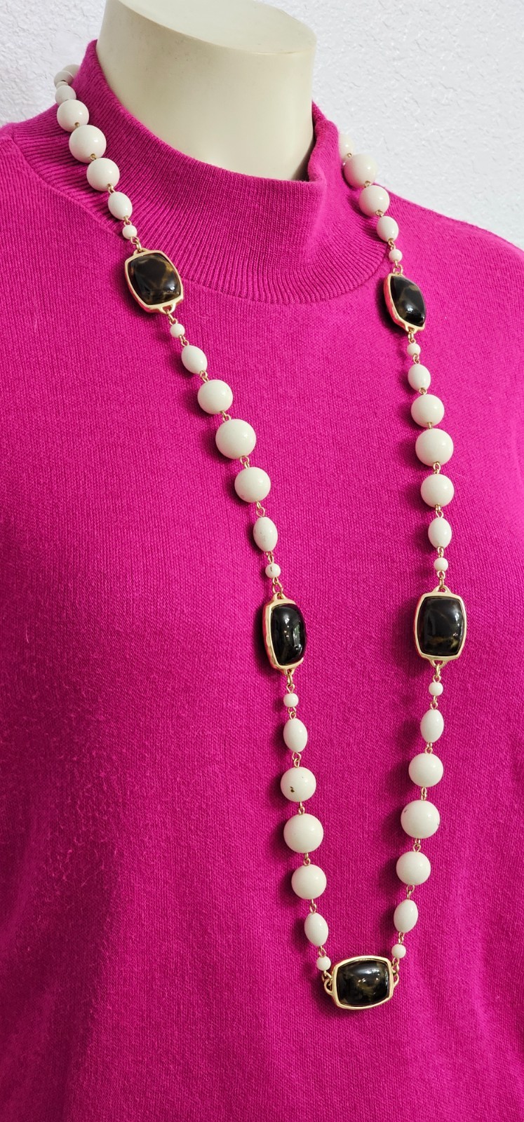 Two long pearl necklaces one Chicos and one unbranded in Excellent condition