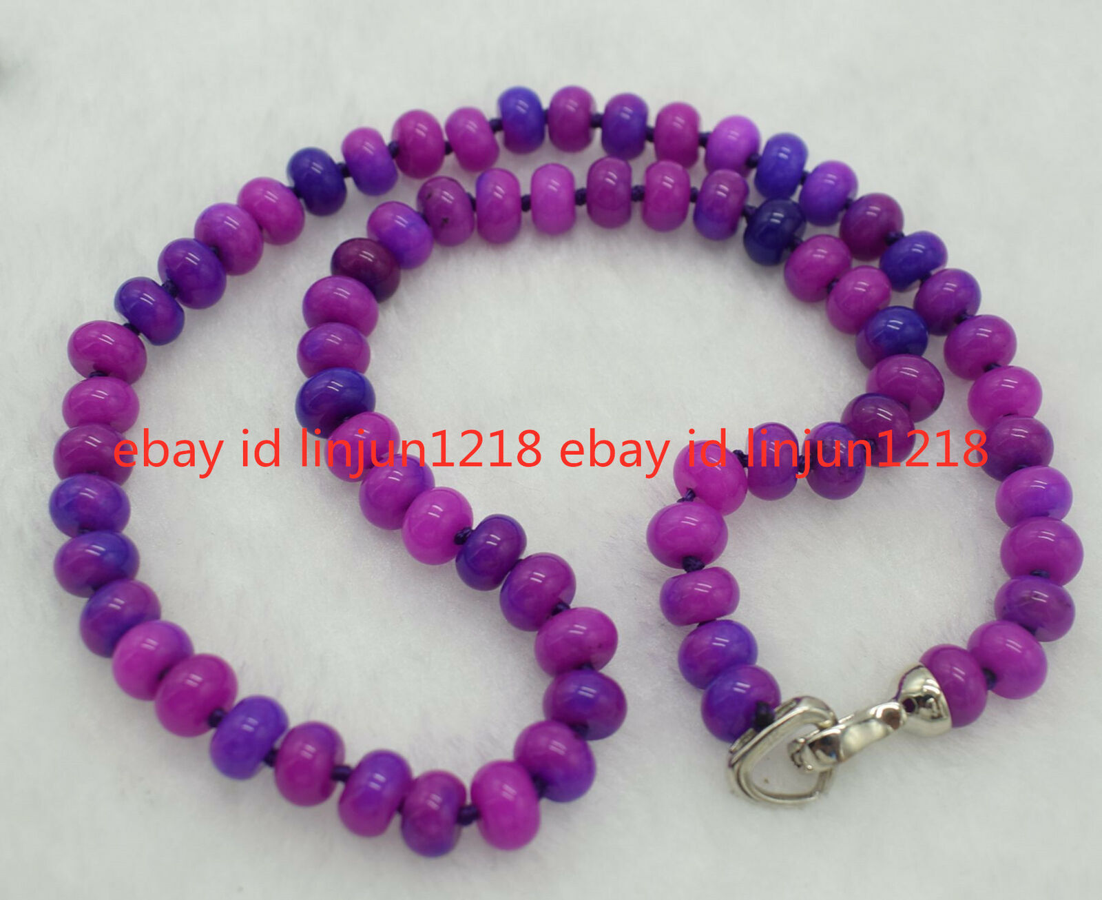 5x8mm Natural Purple Sugilite Rondelle Gemstone Beads Necklace 14-36 in