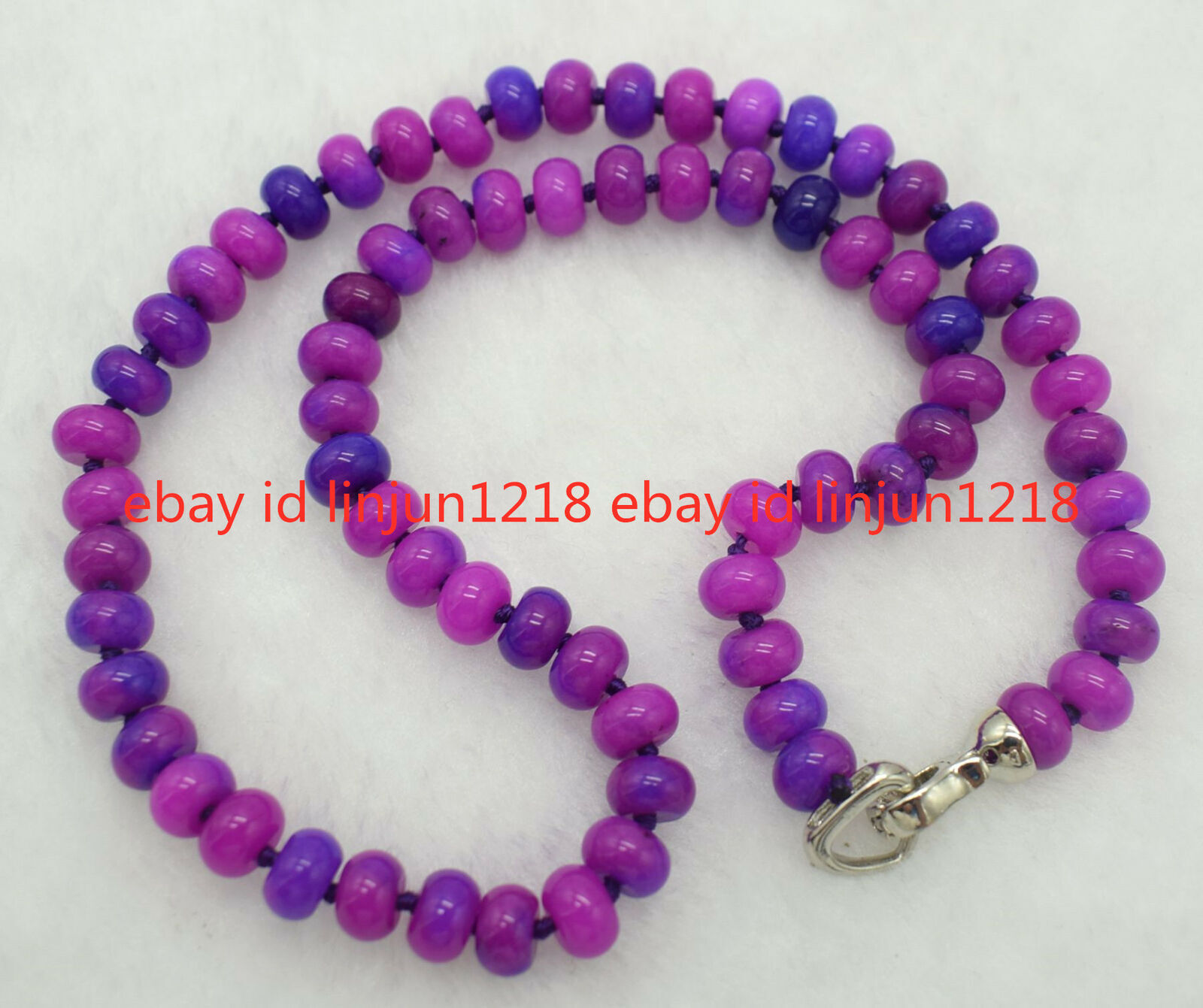 5x8mm Natural Purple Sugilite Rondelle Gemstone Beads Necklace 14-36 in